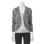 Women's Dana Buchman Space-dye Shrug, Size: Xs, Black