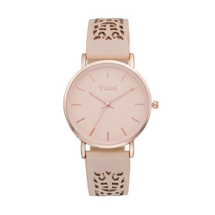 Vivani Women's Perforated Watch, Size: Medium, Pink