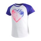 Girls 4-6x Under Armour Home Plate Heart Graphic Tee, Size: 6, White