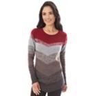 Women's Apt. 9&reg; Mitered Crewneck Sweater, Size: Small, Dark Red
