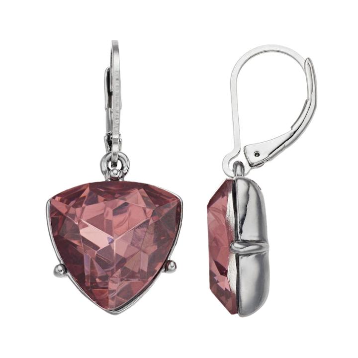 Simply Vera Vera Red Triangle Drop Earrings, Women's, Dark Red