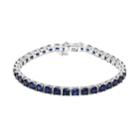 Sterling Silver Lab-created Sapphire Tennis Bracelet, Women's, Size: 7.5, Blue
