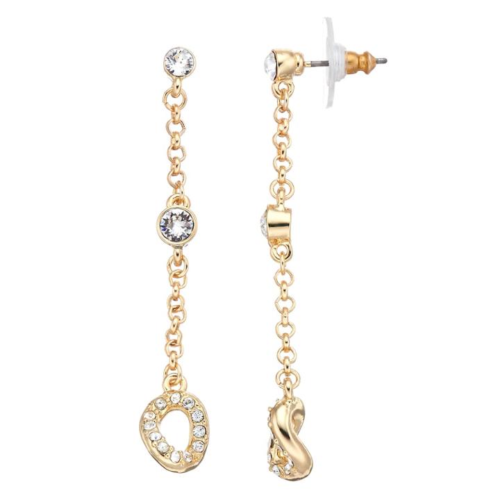 Dana Buchman Crystal & Chain Linear Drop Earrings, Women's, Gold