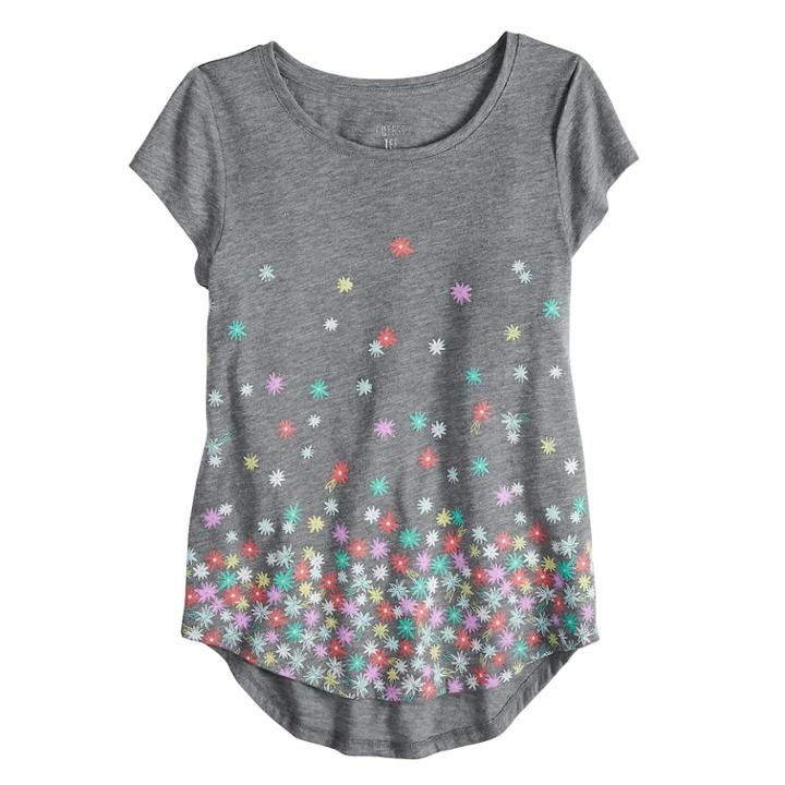 Girls 7-16 & Plus Size So&reg; Core Tee, Size: 16 1/2, Light Grey