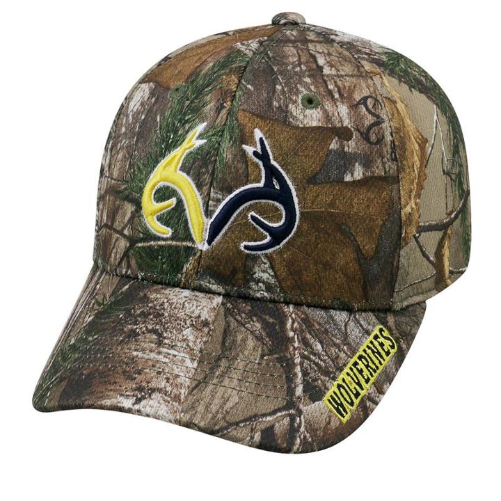 Adult Top Of The World Michigan Wolverines Realtree One-fit Cap, Men's, Green Oth