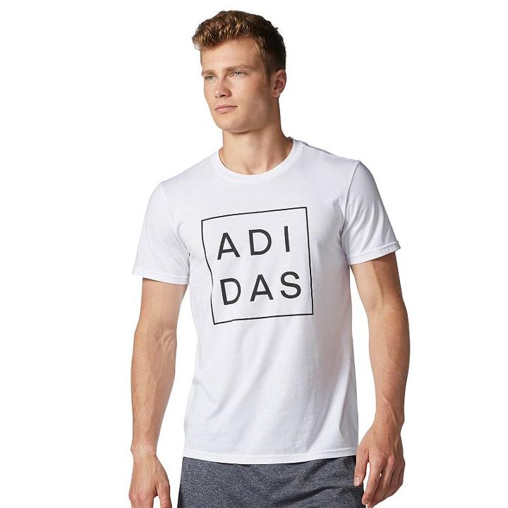 Men's Adidas Stack Climalite Tee, Size: Small, White