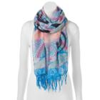 Love This Life Fringed Oblong Scarf, Women's, Blue Other