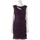 Women's Scarlett Sequin Lace Sheath Dress, Size: 14, Med Purple