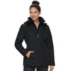 Women's D.e.t.a.i.l.s Hooded Anorak Jacket, Size: Large, Black