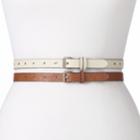 Women's Relic Embossed 2-for-1 Skinny Belt Set, Size: Medium, White