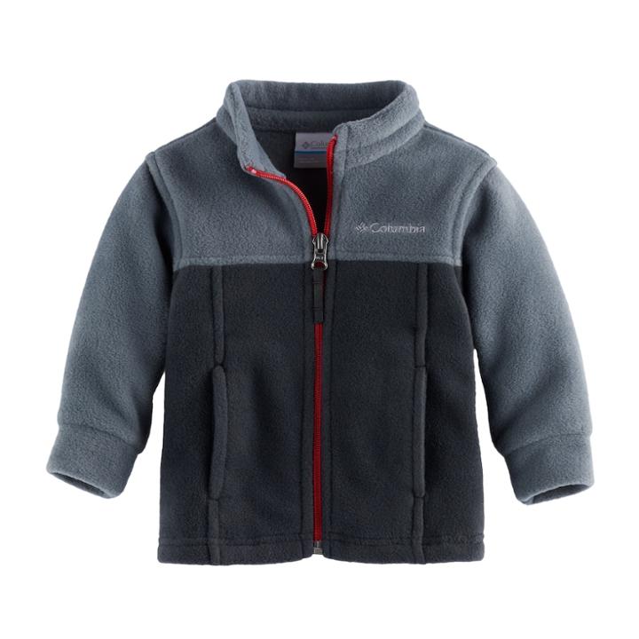 Baby Boy Columbia Fleece Jacket, Size: 18-24month, Grey (charcoal)