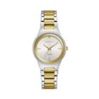 Caravelle Women's Diamond Accent Two Tone Stainless Steel Watch - 45p108, Size: Small, Multicolor