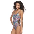 Women's Social Angel Strappy One-piece Swimsuit, Size: Small, Multicolor