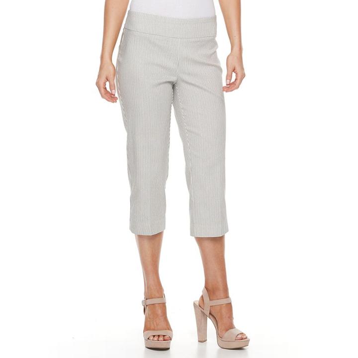 Women's Dana Buchman Pull-on Capris, Size: Large, White