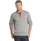 Men's Izod Classic-fit 12gg Solid Quarter-zip Pullover Sweater, Size: Small, Light Grey
