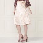 Lc Lauren Conrad Runway Collection Pleated Velvet Skirt - Women's, Size: 8, Lt Beige