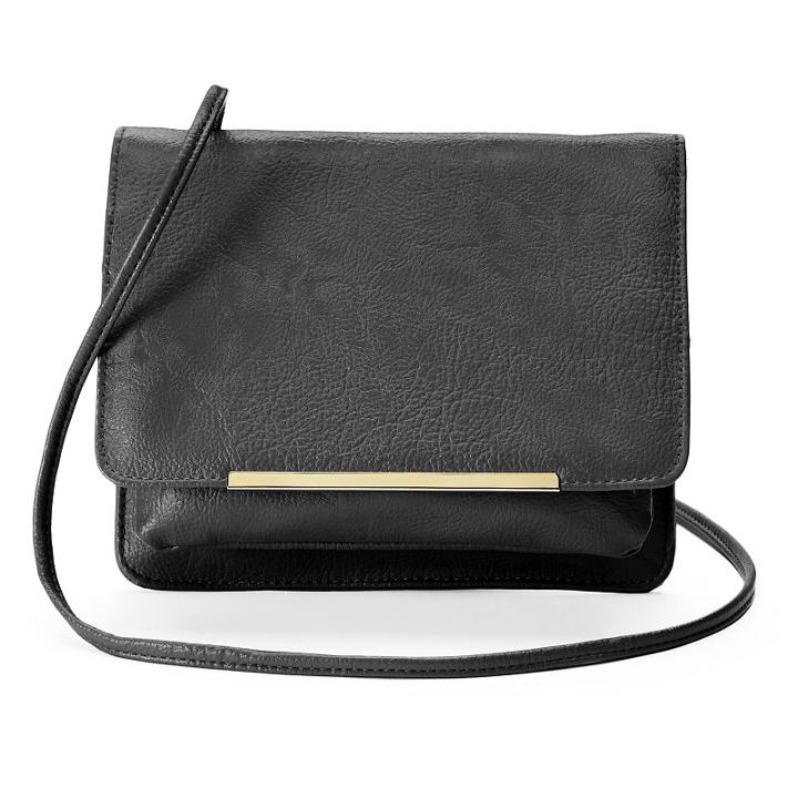 Apt. 9&reg; London Safekeeper Rfid-blocking Flap Crossbody Bag, Women's, Black