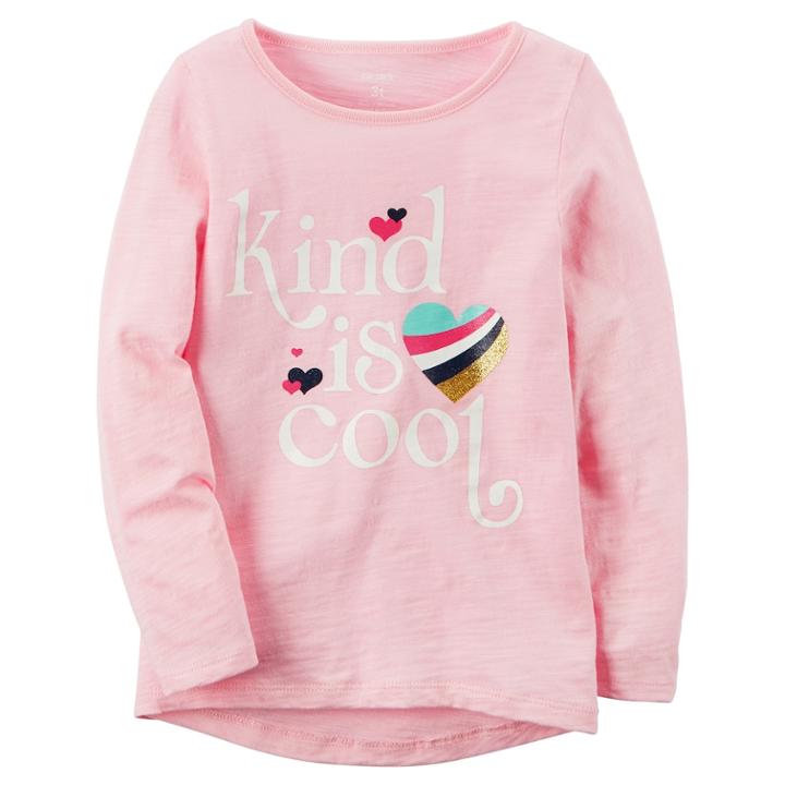 Girls 4-8 Carter's Kind Is Cool Graphic Tee, Size: 8, Light Pink