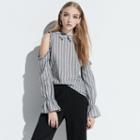 K/lab Ruffle Cold Shoulder Top, Girl's, Size: Small, Oxford