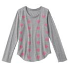 Girls 7-16 & Plus Size So&reg; Perfectly Soft Long Sleeve Graphic Tee, Girl's, Size: 10, Med Grey
