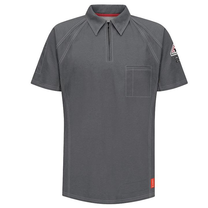 Men's Bulwark Iq Series&trade; Comfort Knit Polo, Size: Xl, Grey