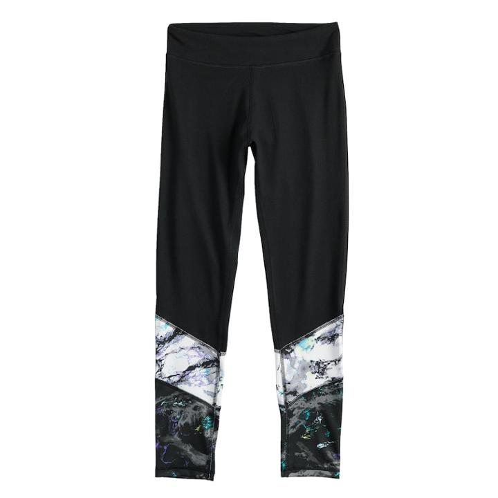 Girls 7-16 So&reg; Blocked Athleisure Leggings, Size: 7-8, Black
