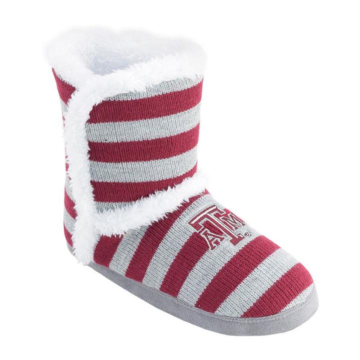 Women's Texas A & M Aggies Striped Boot Slippers, Size: Medium, Team