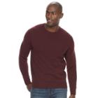 Men's Croft & Barrow&reg; Classic-fit Stretch Crewneck Sweater, Size: Large, Dark Red