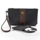 Stone & Co. Pebbled Leather Phone Charging Wristlet, Women's, Oxford