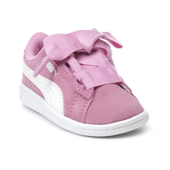 Puma Vikky Ribbon Preschool Girls' Water Resistant Sneakers, Size: 8 T, Purple