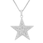 1/4 Carat T.w. Diamond Sterling Silver Star Pendant Necklace, Women's, Size: 18, White