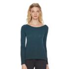 Women's Rock & Republic&reg; X-back Top, Size: Small, Dark Green
