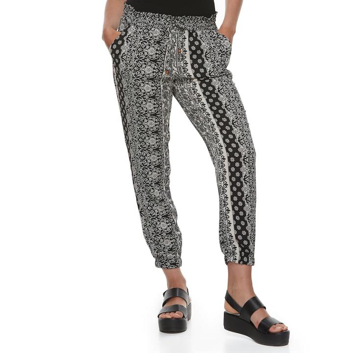 Juniors' Rewind Woven Jogger Pants, Teens, Size: Xs, Oxford
