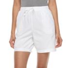 Petite Gloria Vanderbilt Lucy Drawstring Shorts, Women's, Size: S Petite, White