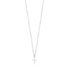 10k White Gold 1/10 Carat T.w. Diamond Cross Pendant Necklace, Women's, Size: 18