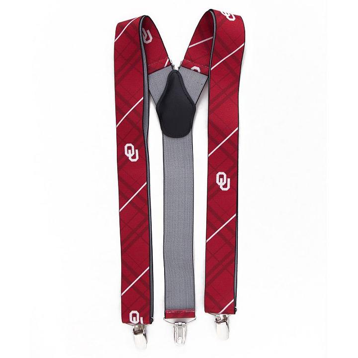 Men's Oklahoma Sooners Oxford Suspenders, Red