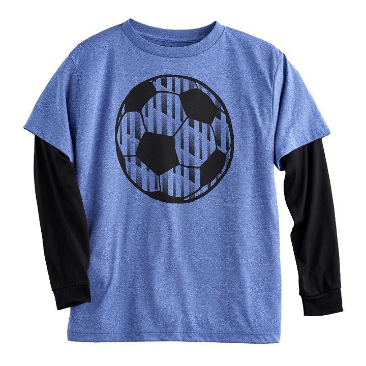 Boys 8-20 Tek Gear&reg; Mock-layered Graphic Tee, Boy's, Size: Xl, Green Oth