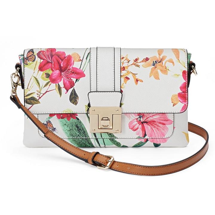 Apt. 9&reg; Brooke Flap Crossbody, Women's, White Oth