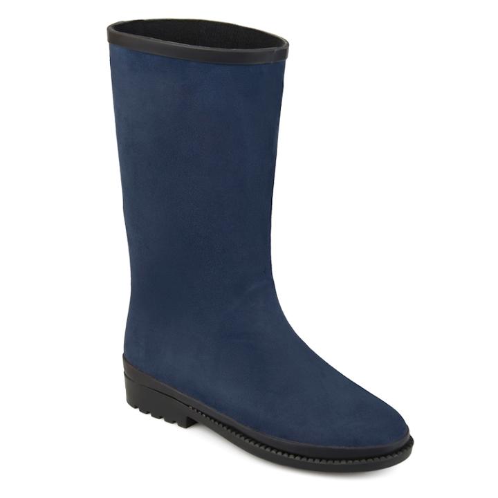 Journee Collection Zazil Women's Waterproof Rain Boots, Size: Medium (12), Blue (navy)