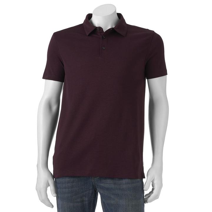 Big & Tall Apt. 9® Solid Modern-fit Polo, Men's, Size: Xxl Tall, Drk Purple