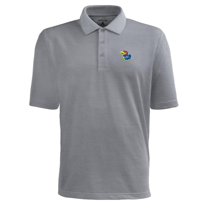 Men's Kansas Jayhawks Pique Xtra Lite Polo, Size: Large, Grey