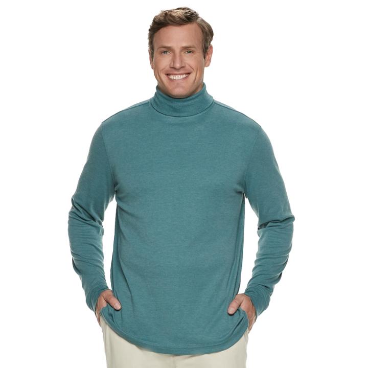 Big & Tall Croft & Barrow&reg; Classic-fit Easy-care Turtleneck, Men's, Size: L Tall, Med Blue