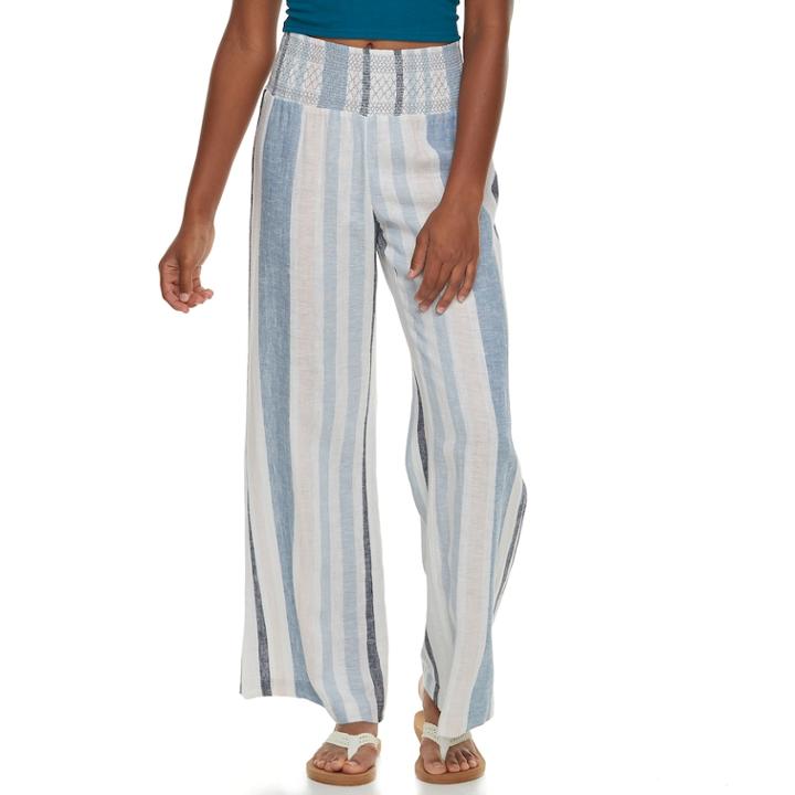 Juniors' Indigo Rein Linen Beach Pant, Teens, Size: Xl, Med Blue