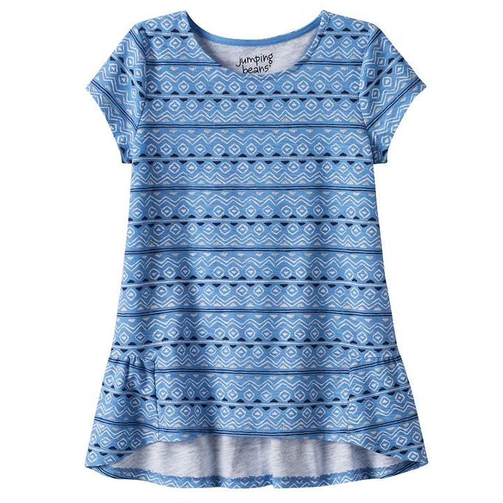 Girls 4-10 Jumping Beans&reg; Peplum Back Tunic, Girl's, Size: 5, Blue (navy)