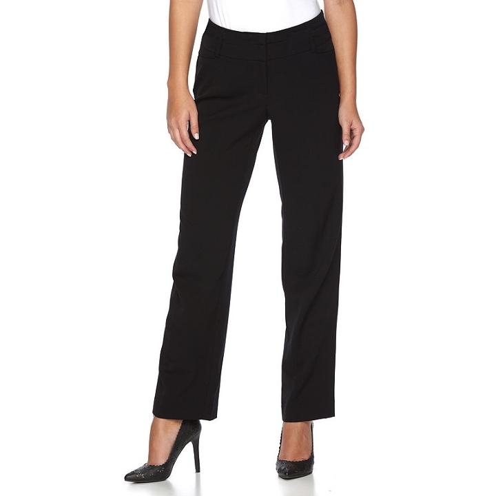 Petite Apt. 9&reg; Curvy Fit Dress Pants, Women's, Size: 12p-short, Black