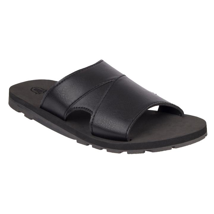 Wembley Cut Out Men's Slide Sandals, Size: Xl, Black