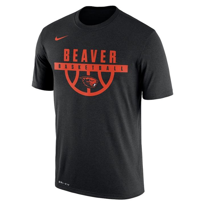 Men's Nike Oregon State Beavers Dri-fit Basketball Tee, Size: Large, Brt Orange