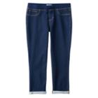 Girls Plus Size So&reg; Ribbed Waist Jean Capris, Girl's, Size: 12 1/2, Med Blue