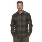 Men's Columbia Highland Home Classic-fit Plaid Flannel Button-down Shirt, Size: Small, Brt Green