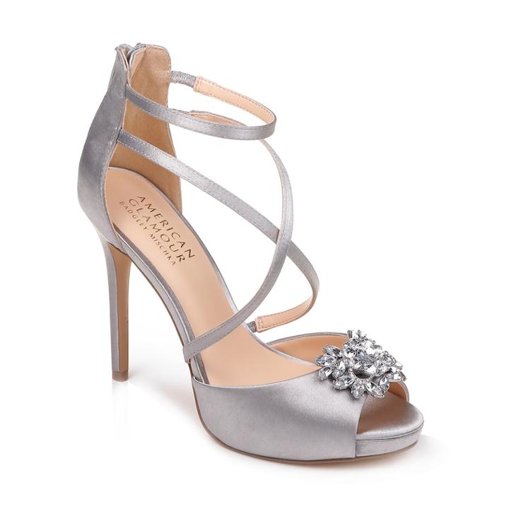 American Glamour Eve Women's High Heel Sandals, Size: 6.5, Grey